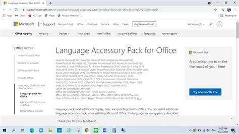 thai language pack for 64-bit office 2021